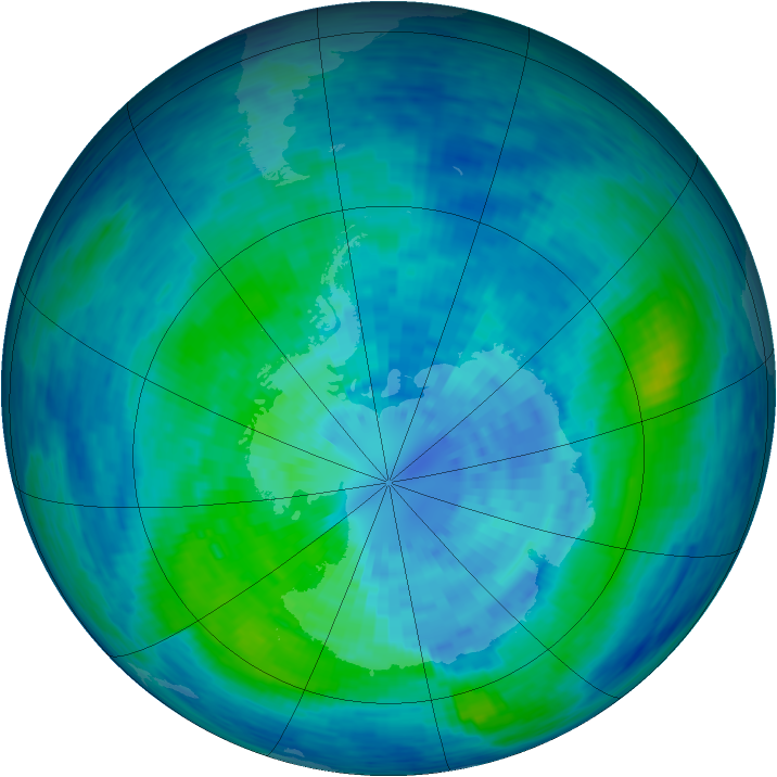 Antarctic ozone map for 24 March 1994